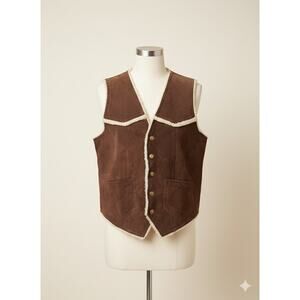 VTG Flying Ranchwear Ruddock Mfg Co Suede Sherpa Men’s Vest M